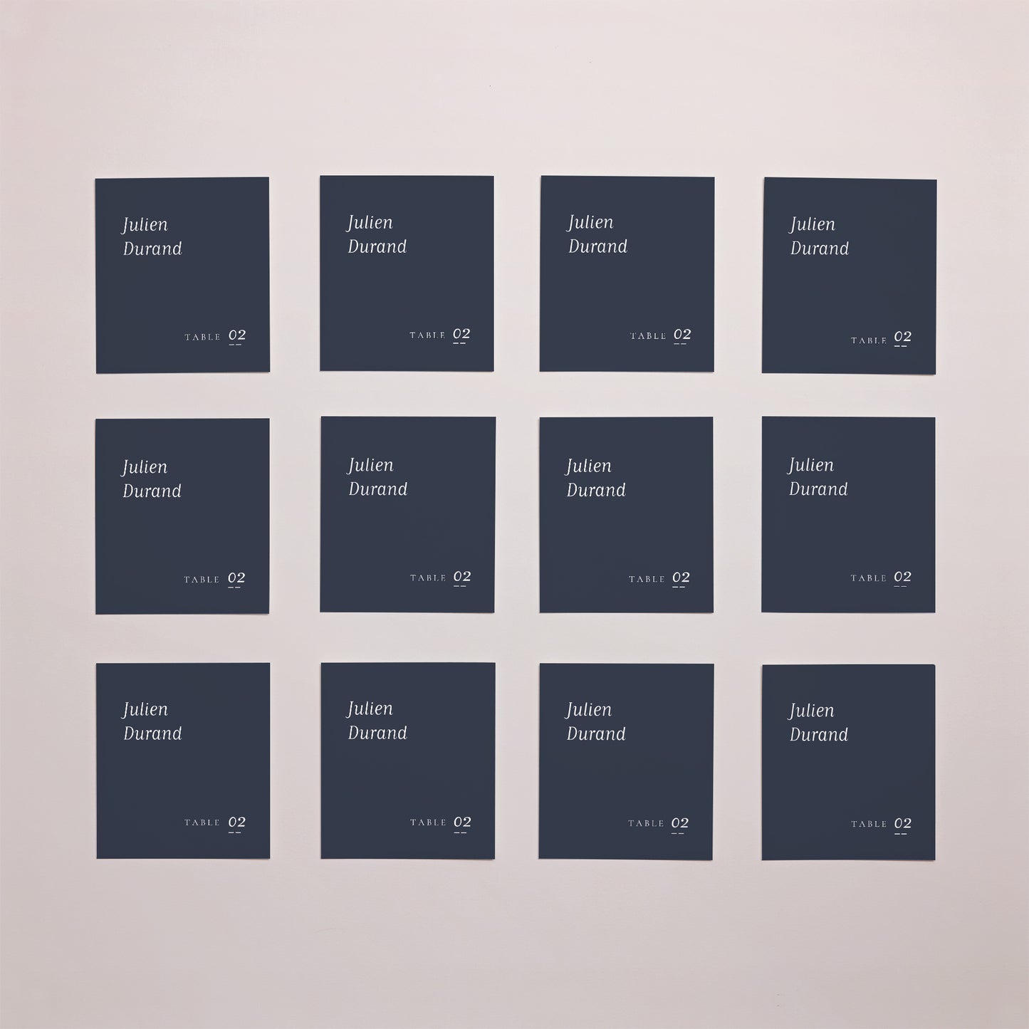 Marque-place Mariage Lot de 12 Nuances Minimalistes photo N° 1