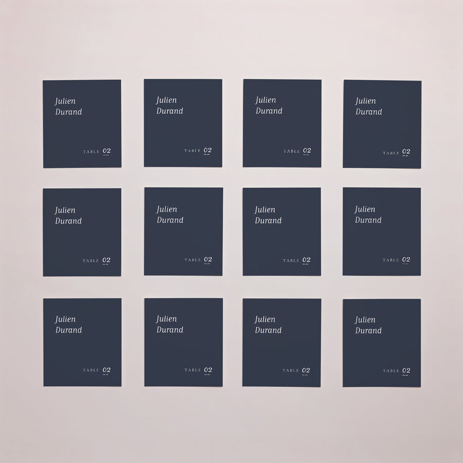 Marque-place Mariage Lot de 12 Nuances Minimalistes photo