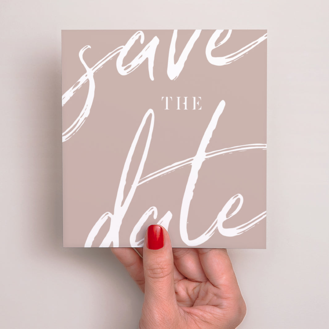 Save the date Mariage Carré Nuances Minimalistes photo N° 2