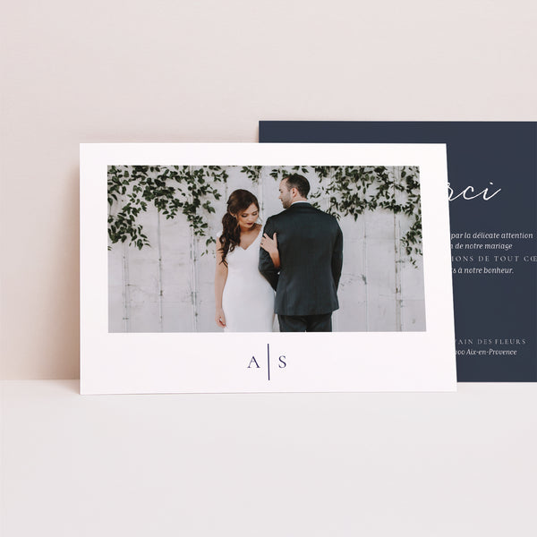Remerciements Mariage Paysage Nuances Minimalistes photo