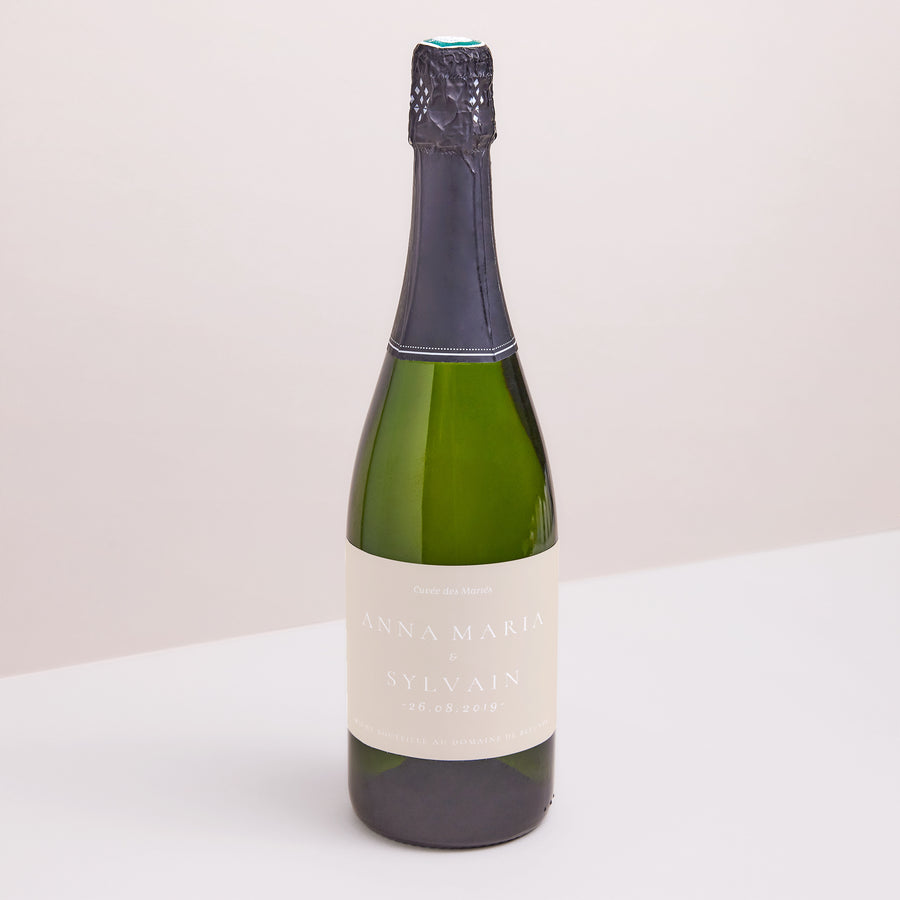 Etiquette bouteille Mariage Paysage Nuances Minimalistes photo