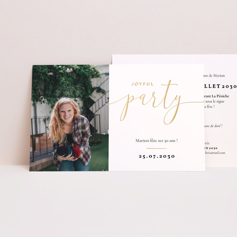 Invitations Anniversaire Adulte Paysage Joyful Party 30 photo