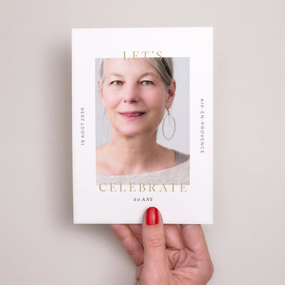 Invitations Anniversaire Adulte Portrait Fêtons 60 ans photo N° 2