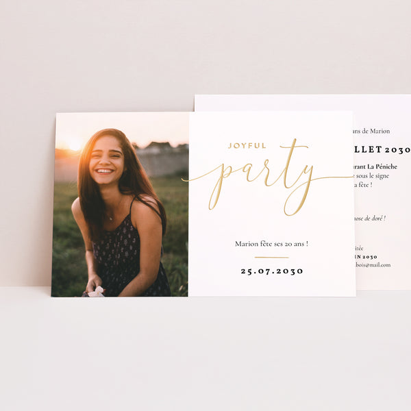 Invitations Anniversaire Adulte Paysage Joyful Party 20 photo