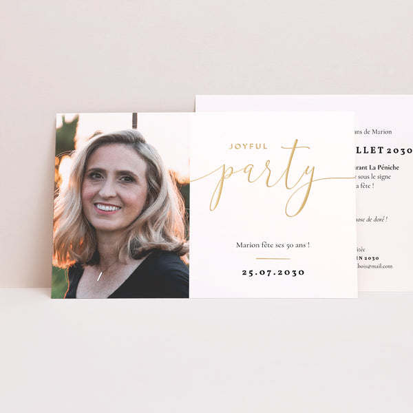 Invitations Anniversaire Adulte Paysage Joyfull Party 50 photo