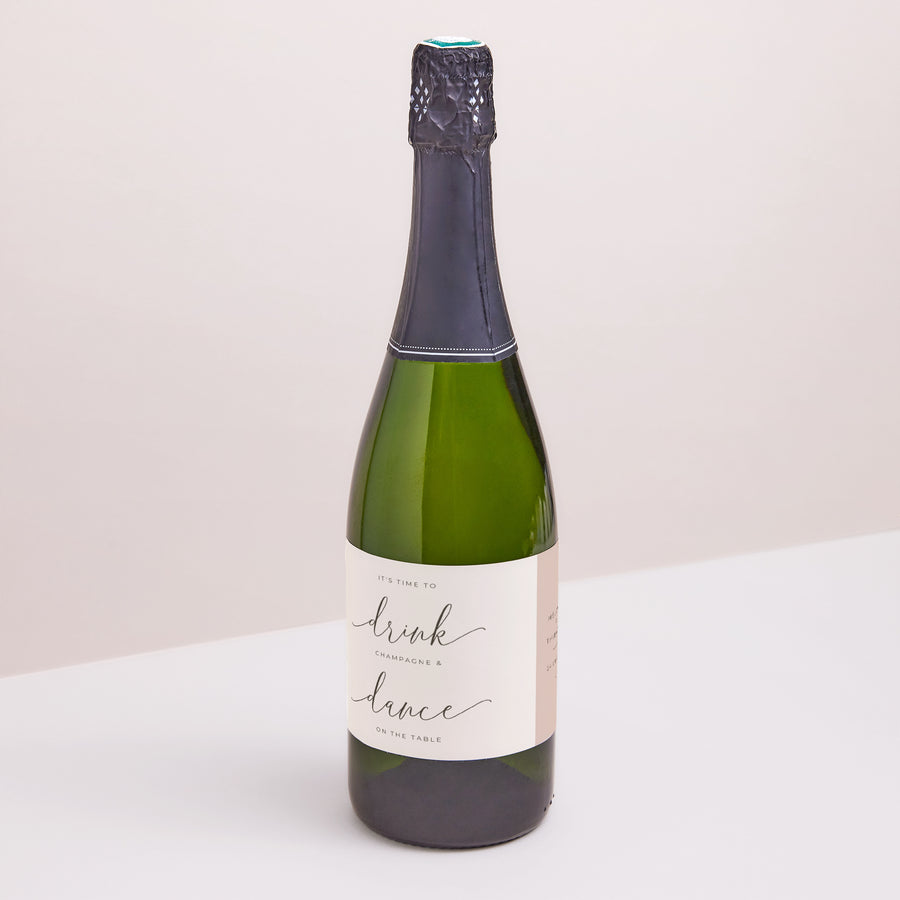 Etiquette bouteille Mariage Paysage Nude Chic photo