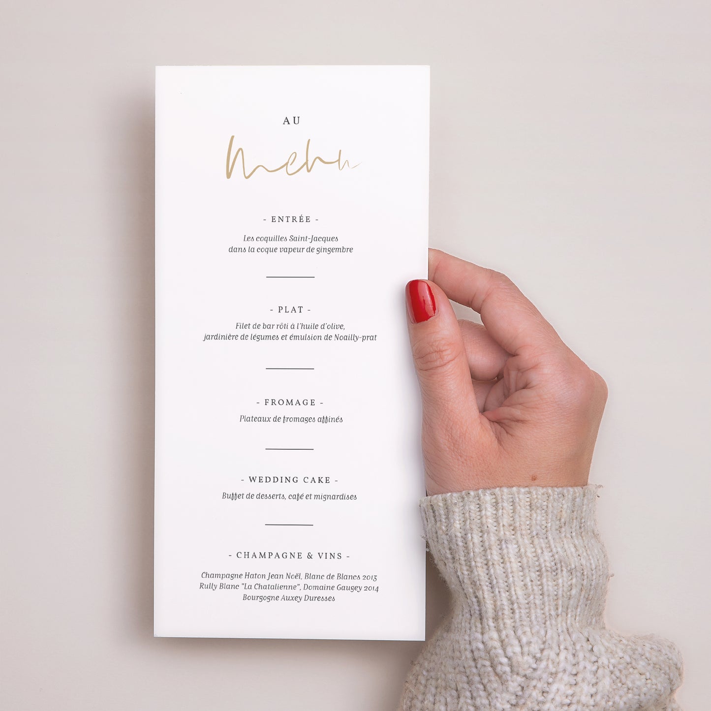 Menu Mariage Panoramique portrait On se Marie photo N° 2