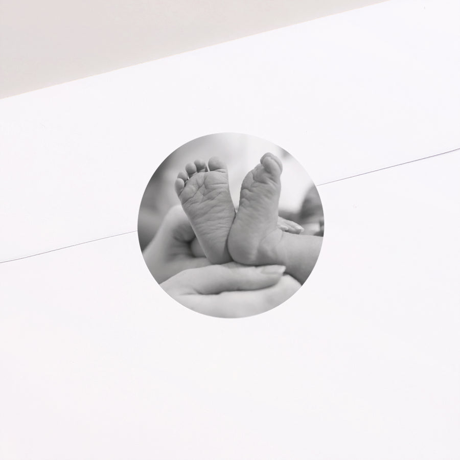 Sticker Naissance Rond Baby Girl Gold photo