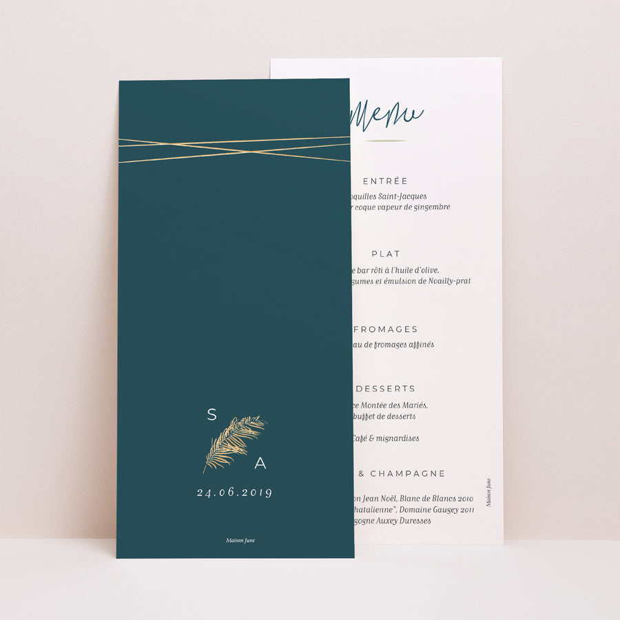 Menu Mariage Panoramique portrait Inchyra blue photo