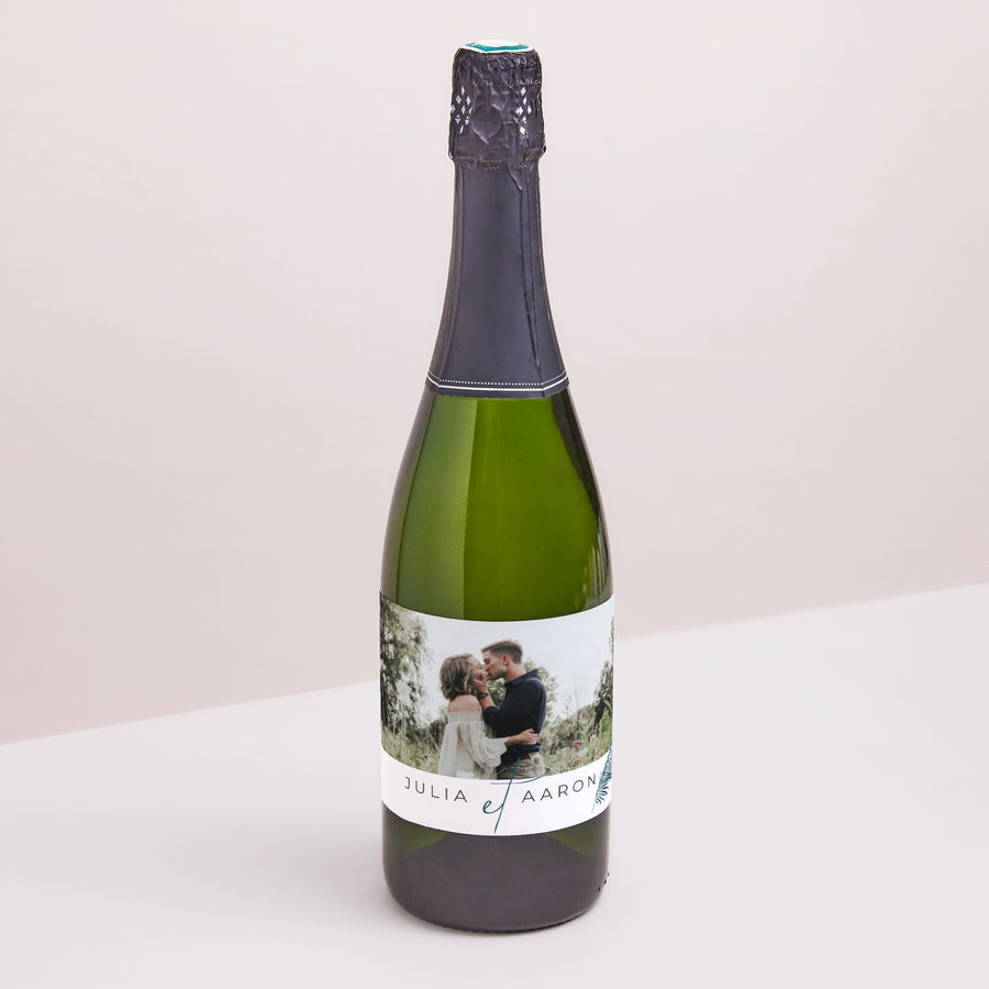 Etiquette bouteille Mariage Paysage Inchyra blue photo