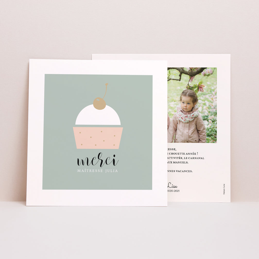 Carte Objets Carré Cup Cake photo N° 1