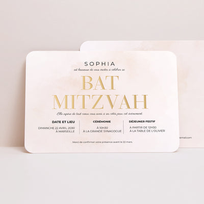 Faire-part Bat mitzvah