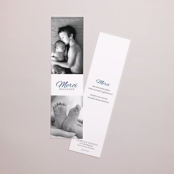 Remerciements Naissance Marque-page HELLO WELCOME photo