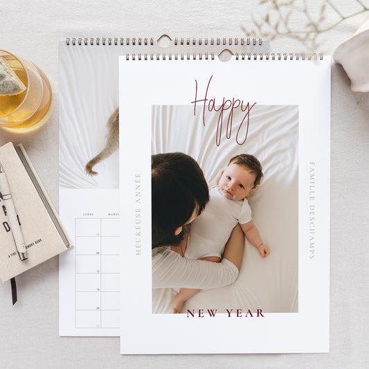 Calendrier Fin d'année Mural A3 Happy New Year photo