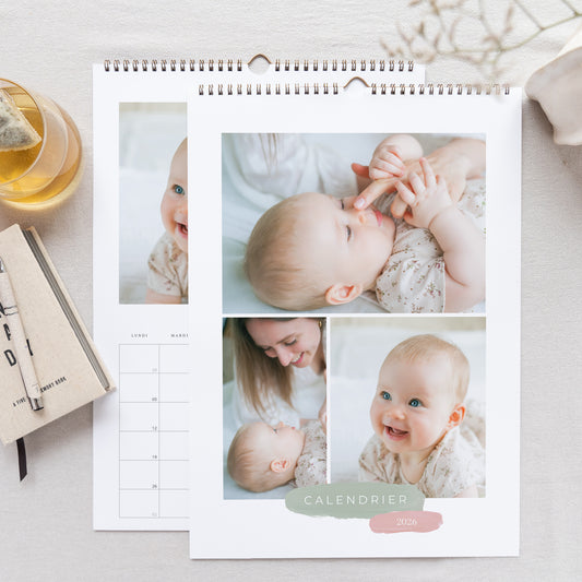 Calendrier Fin d'année Mural A3 Pinceau photo