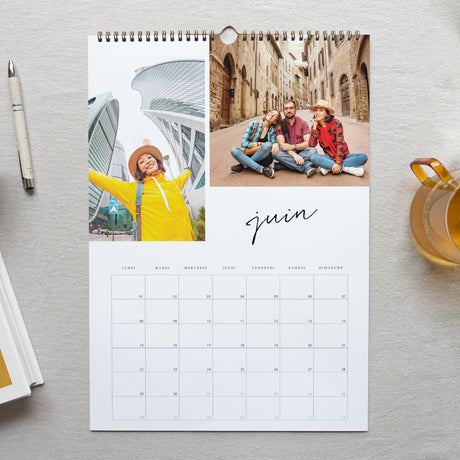 Calendrier Fin d'année Mural A3 Typo Brush