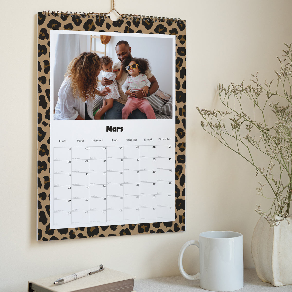 Calendrier Fin d'année Mural A3 Gradients Tendance Léopard photo N° 3