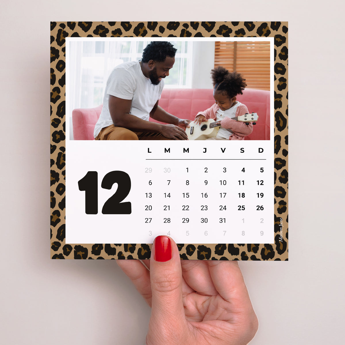 Calendrier Fin d'année 6 cartes Gradients Tendance Léopard photo N° 5