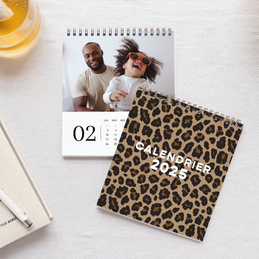 Calendrier Fin d'année Bureau, chevalet Gradients Tendance Léopard photo
