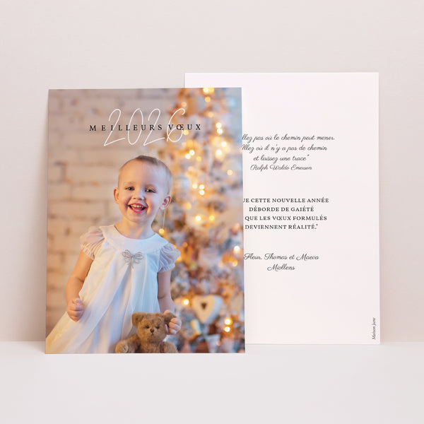 Carte de voeux Fin d'année Portrait New year photo