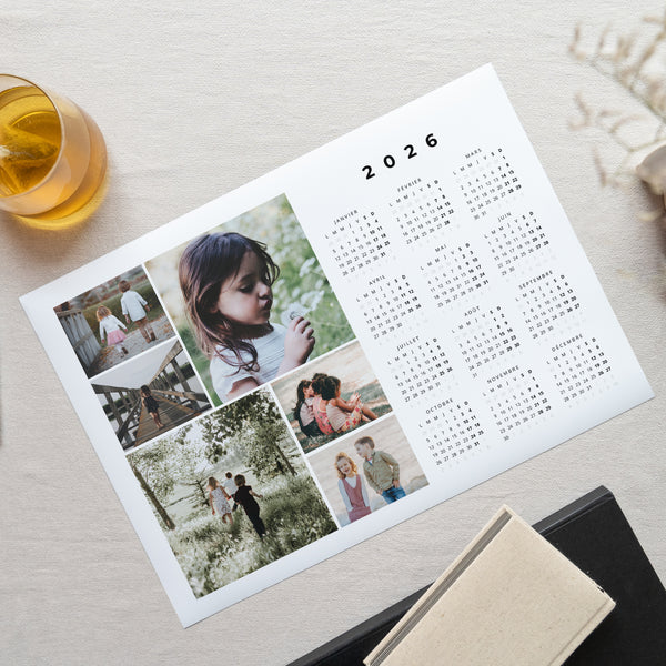 Calendrier Fin d'année Monopage paysage Family Pictures photo