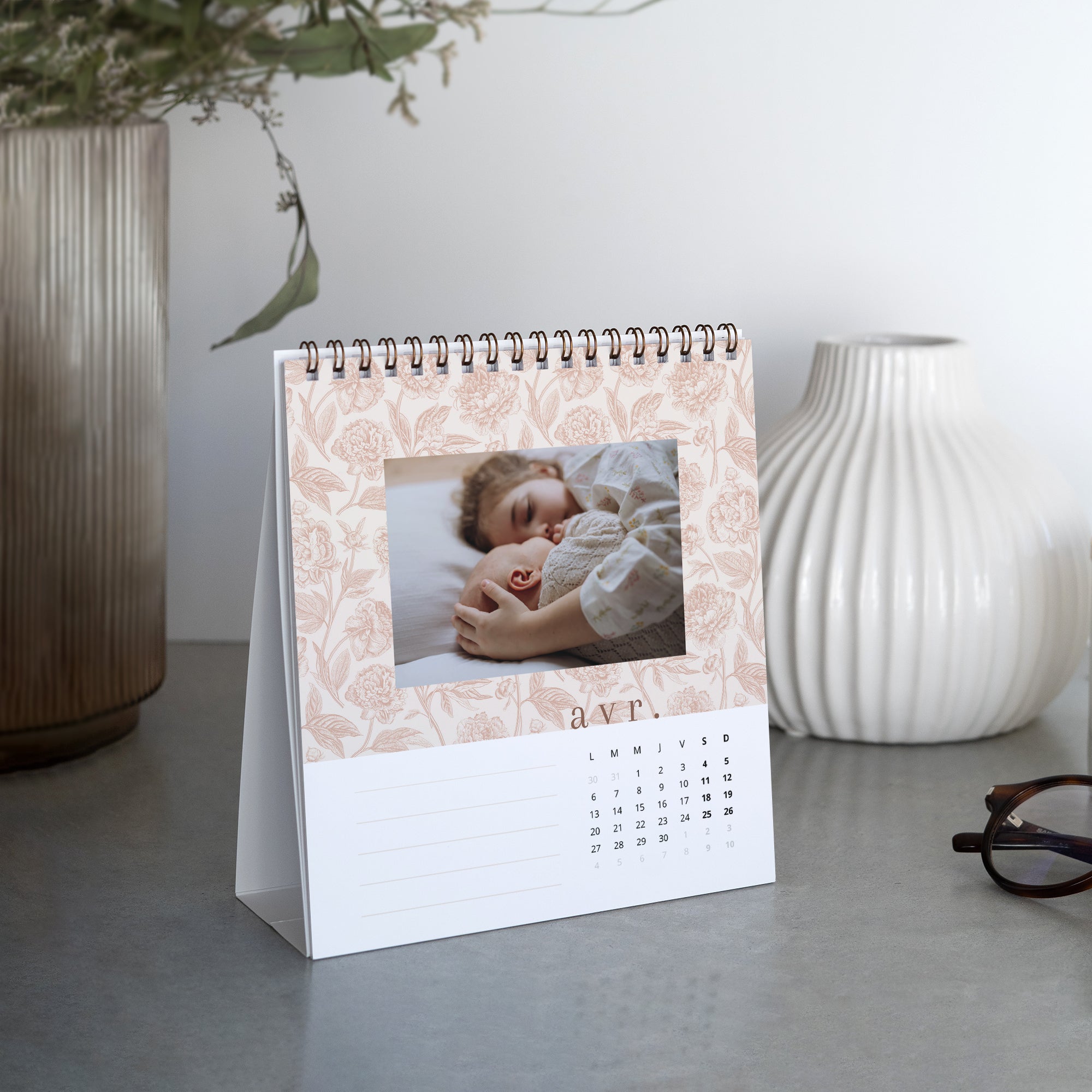 Calendrier Fin d'année Bureau, chevalet Le Temps des Fleurs photo N° 2