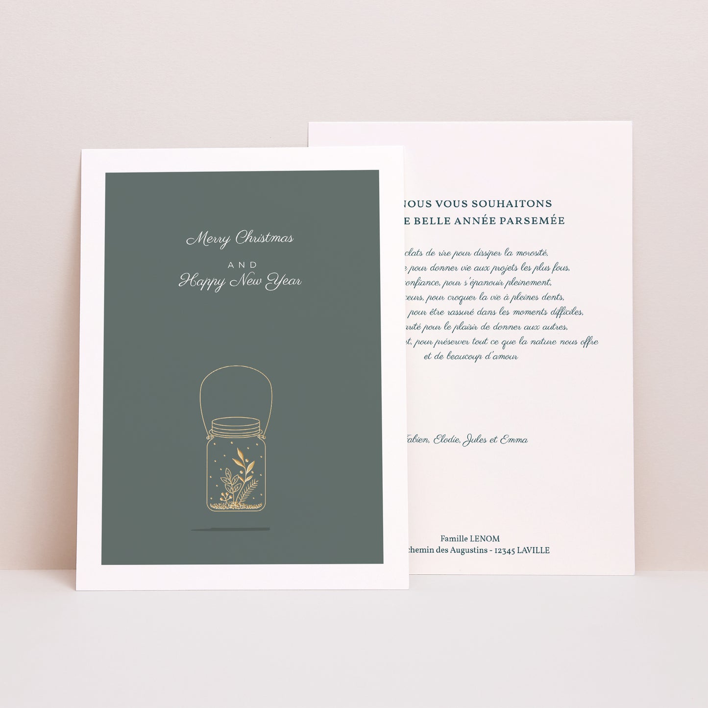 Carte de Noel Fin d'année Portrait Pot magique photo N° 1