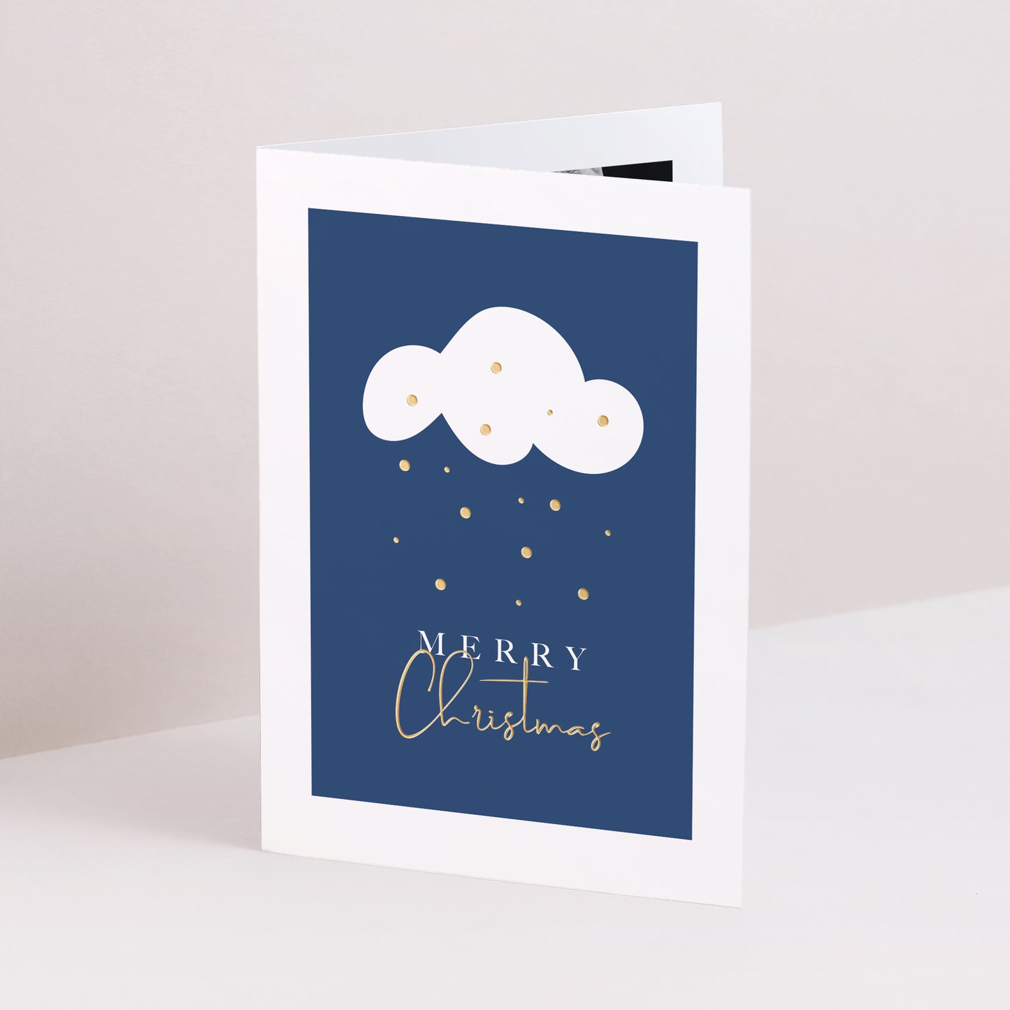 Carte de Noel Fin d'année Double volet portrait Douce Nuit photo N° 1