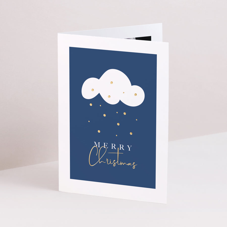 Carte de Noel Fin d'année Double volet portrait Douce Nuit photo