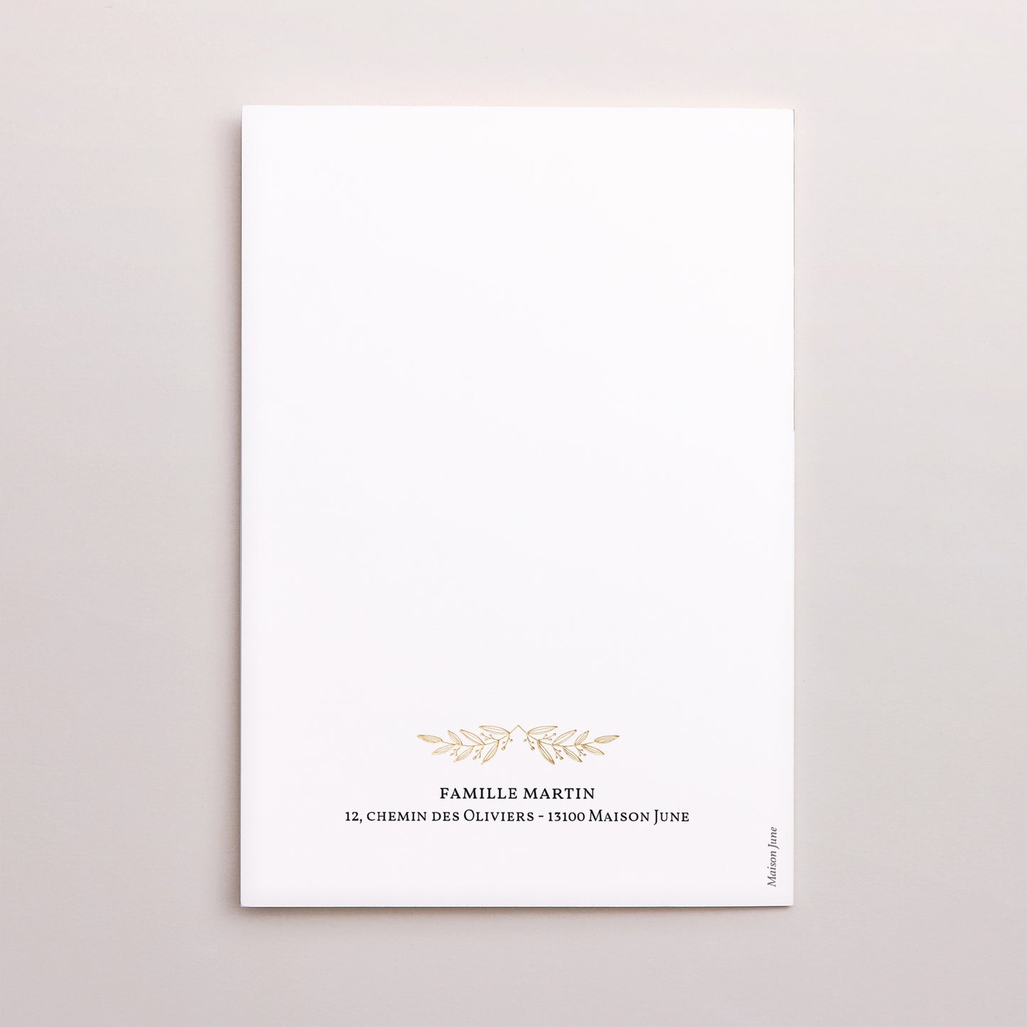 Carte de Noel Fin d'année Double volet portrait Feuillage festif photo N° 3