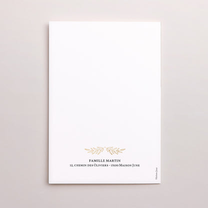 Carte de Noel Fin d'année Double volet portrait Feuillage festif photo N° 3