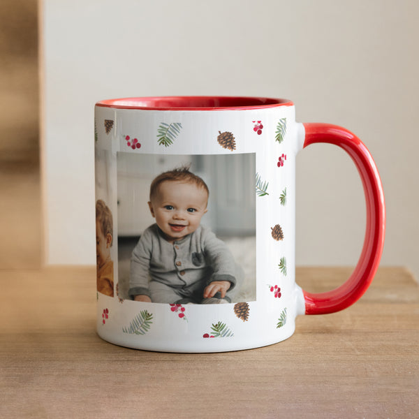 Mug Fin d'année Rouge Photos et forêt photo
