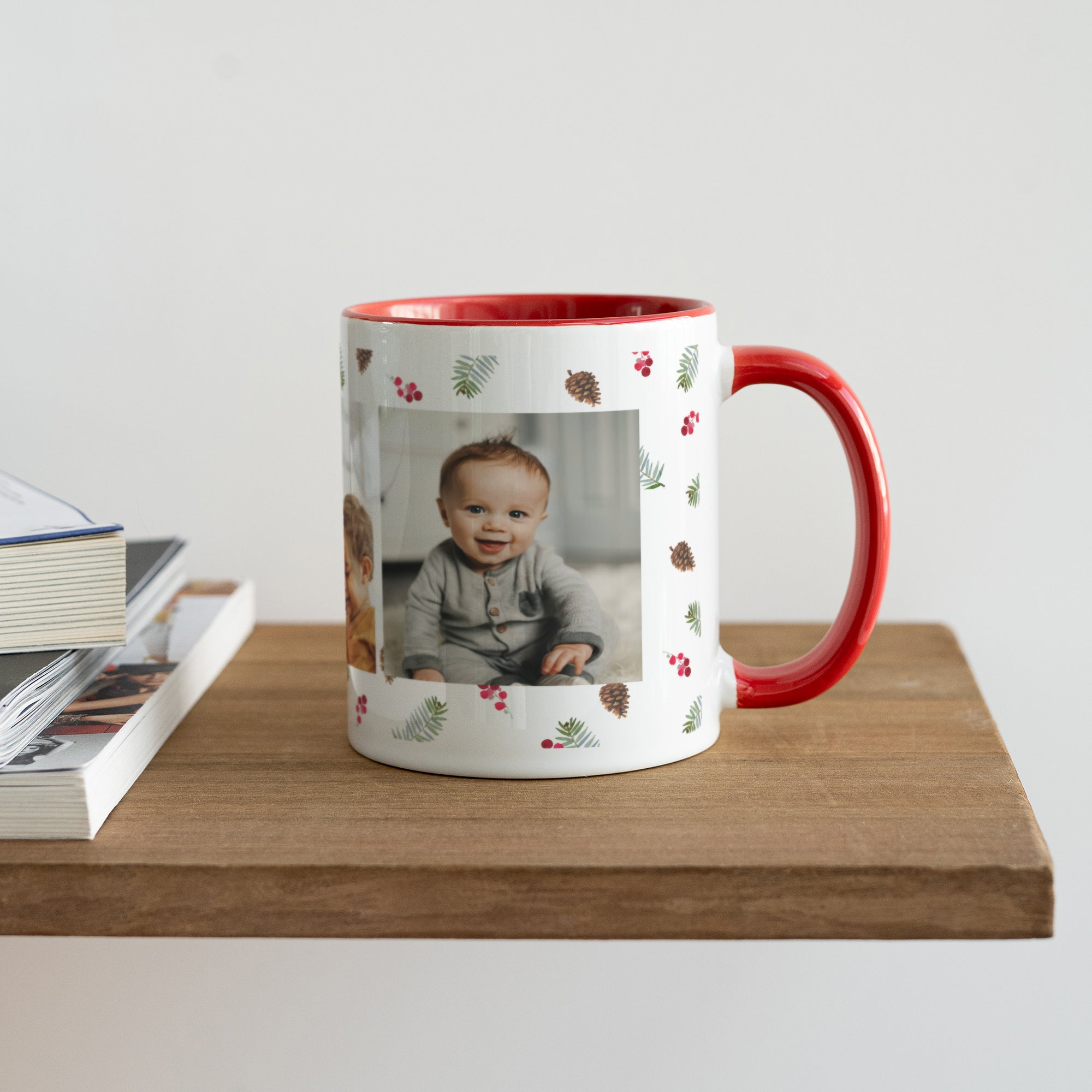 Mug Fin d'année Rouge Photos et forêt photo N° 4