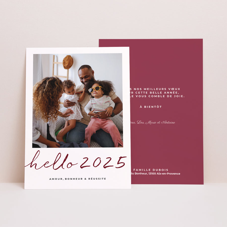 Carte de voeux Fin d'année Portrait Hello New Year photo