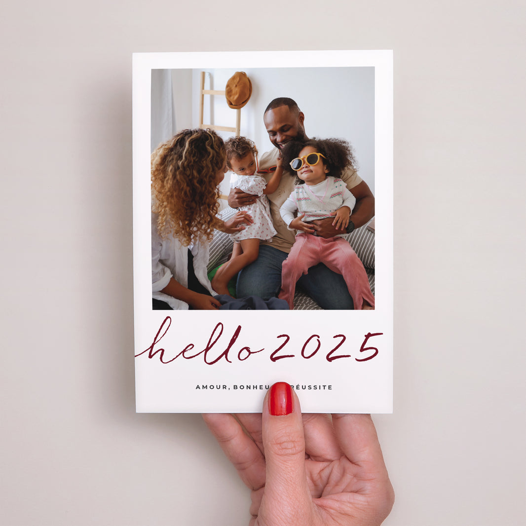 Carte de voeux Fin d'année Portrait Hello New Year photo N° 2