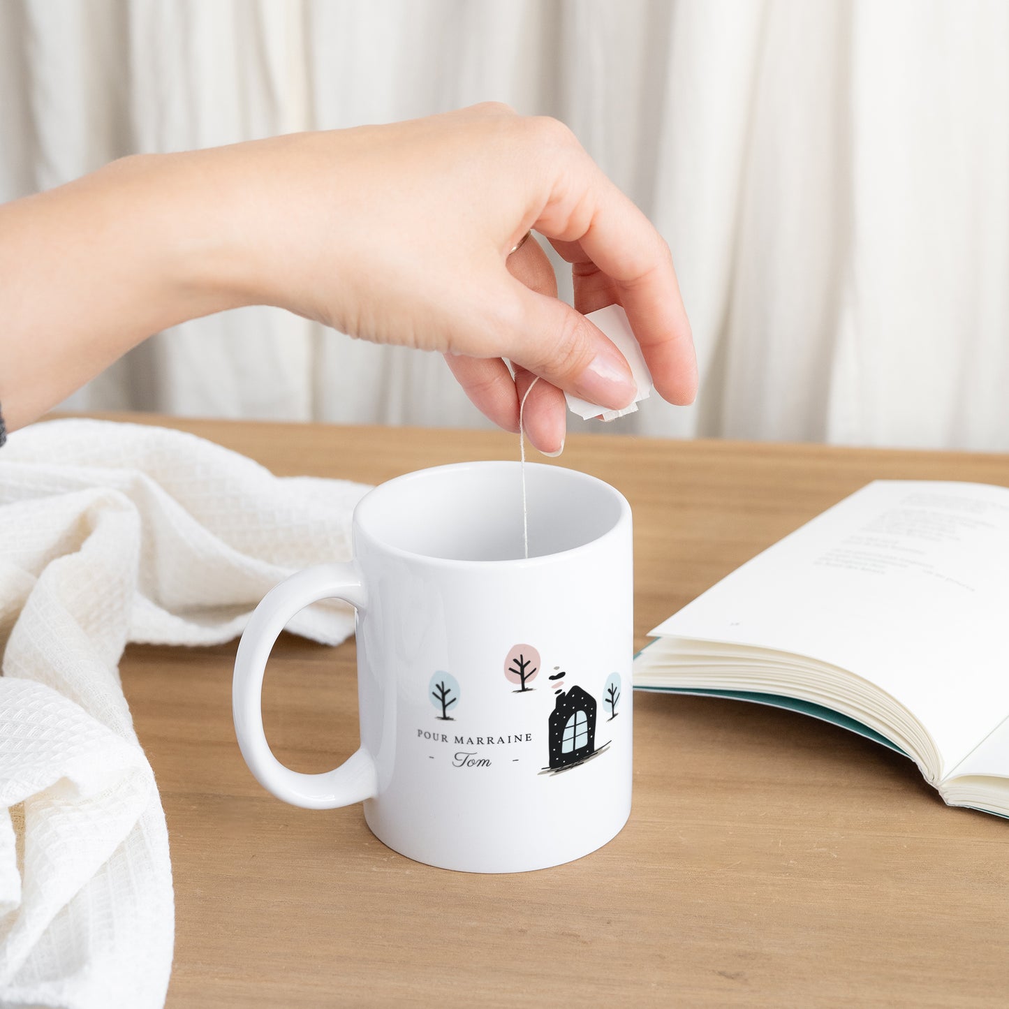 Mug Objets Blanc Merry and Happy photo N° 3