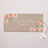 Faire-part Mariage Pochette 2 cartes, étiquette Champêtre Pêche photo N° 1