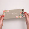 Faire-part Mariage Pochette 2 cartes, étiquette Champêtre Pêche photo N° 2