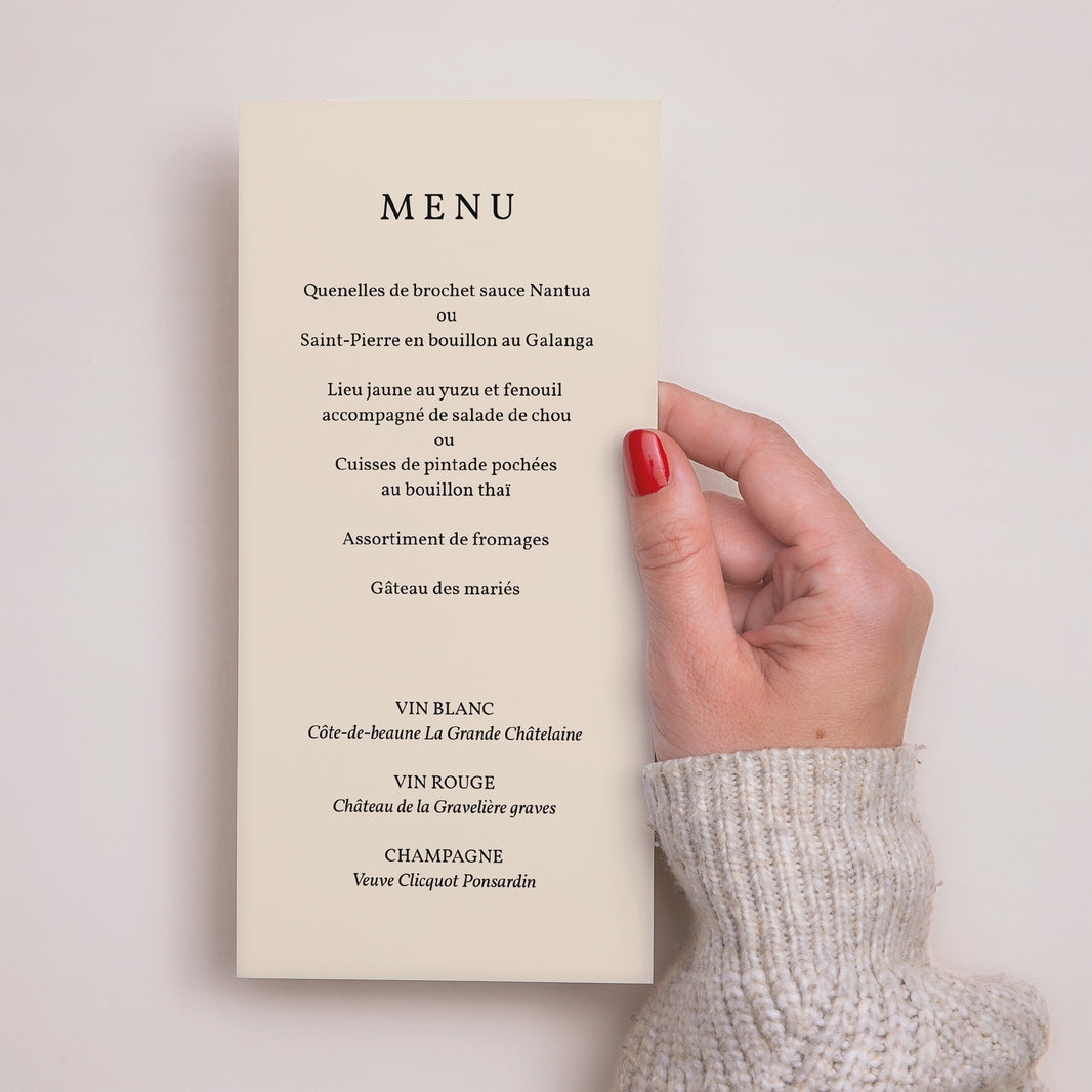 Menu Mariage Panoramique portrait Jolies Brindilles photo N° 2