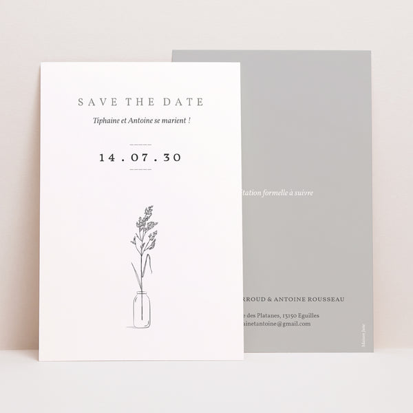 Save the date Mariage Portrait Brin d'Amour photo