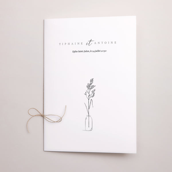 Livret de messe Mariage Double volet Brin d'Amour photo