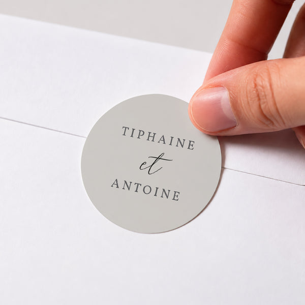 Sticker Mariage Rond Brin d'Amour photo