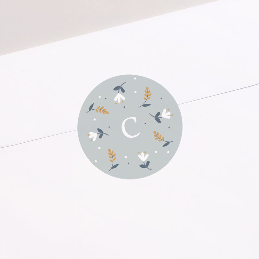 Sticker Naissance Rond Lapin Câlin photo