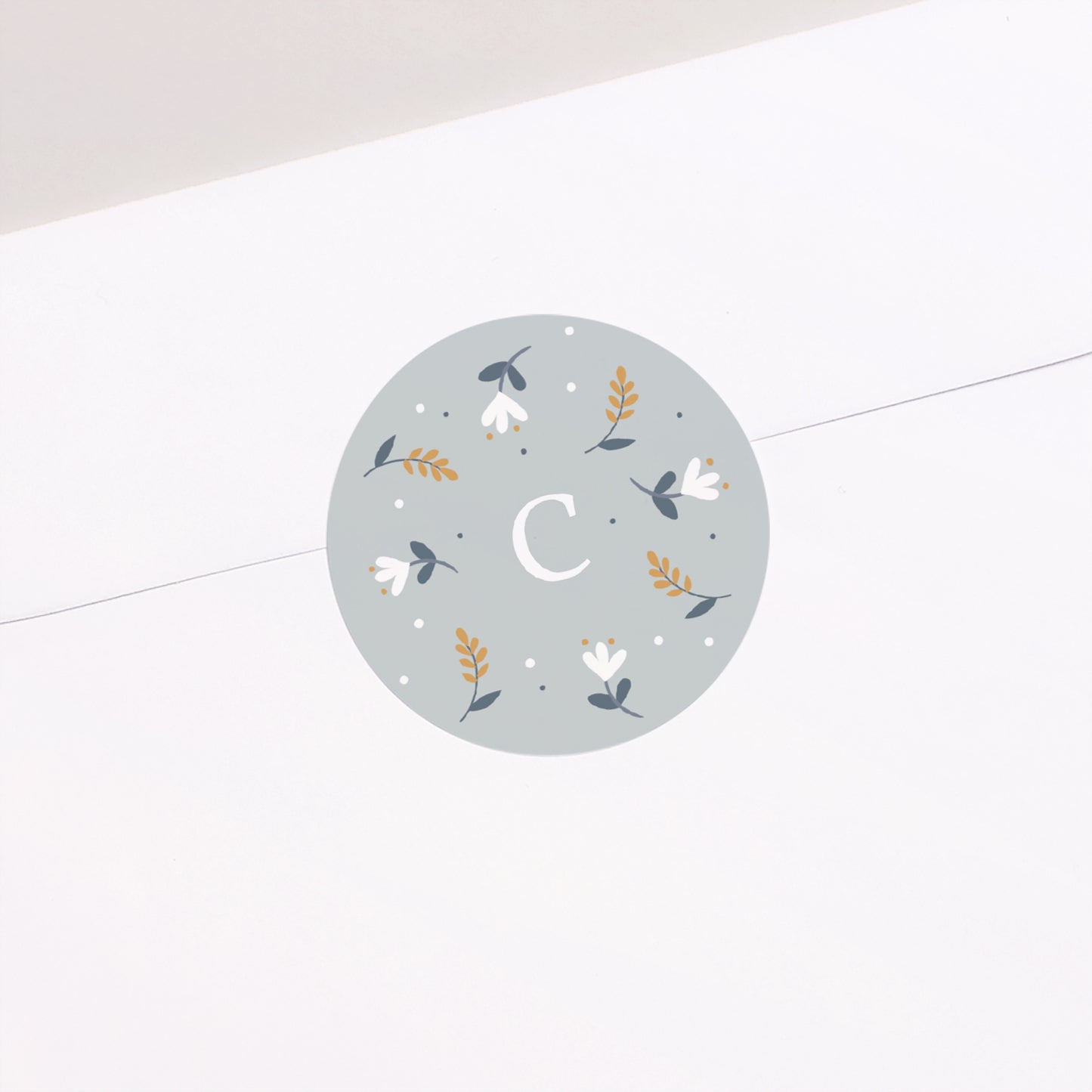 Sticker Naissance Rond Lapin Câlin photo N° 1