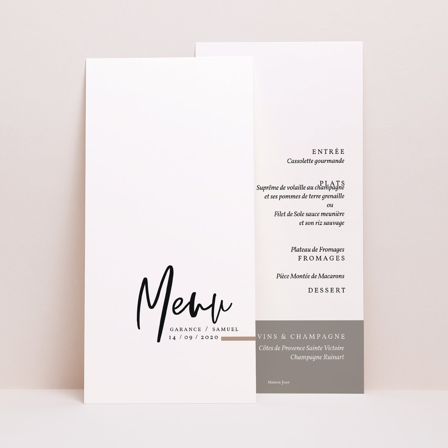 Menu Mariage Panoramique portrait Effet Brush photo N° 1