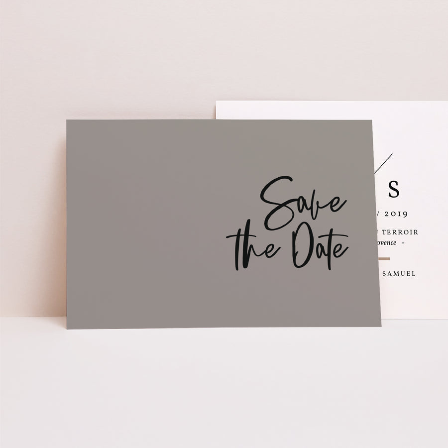 Save the date Mariage Paysage Effet Brush photo