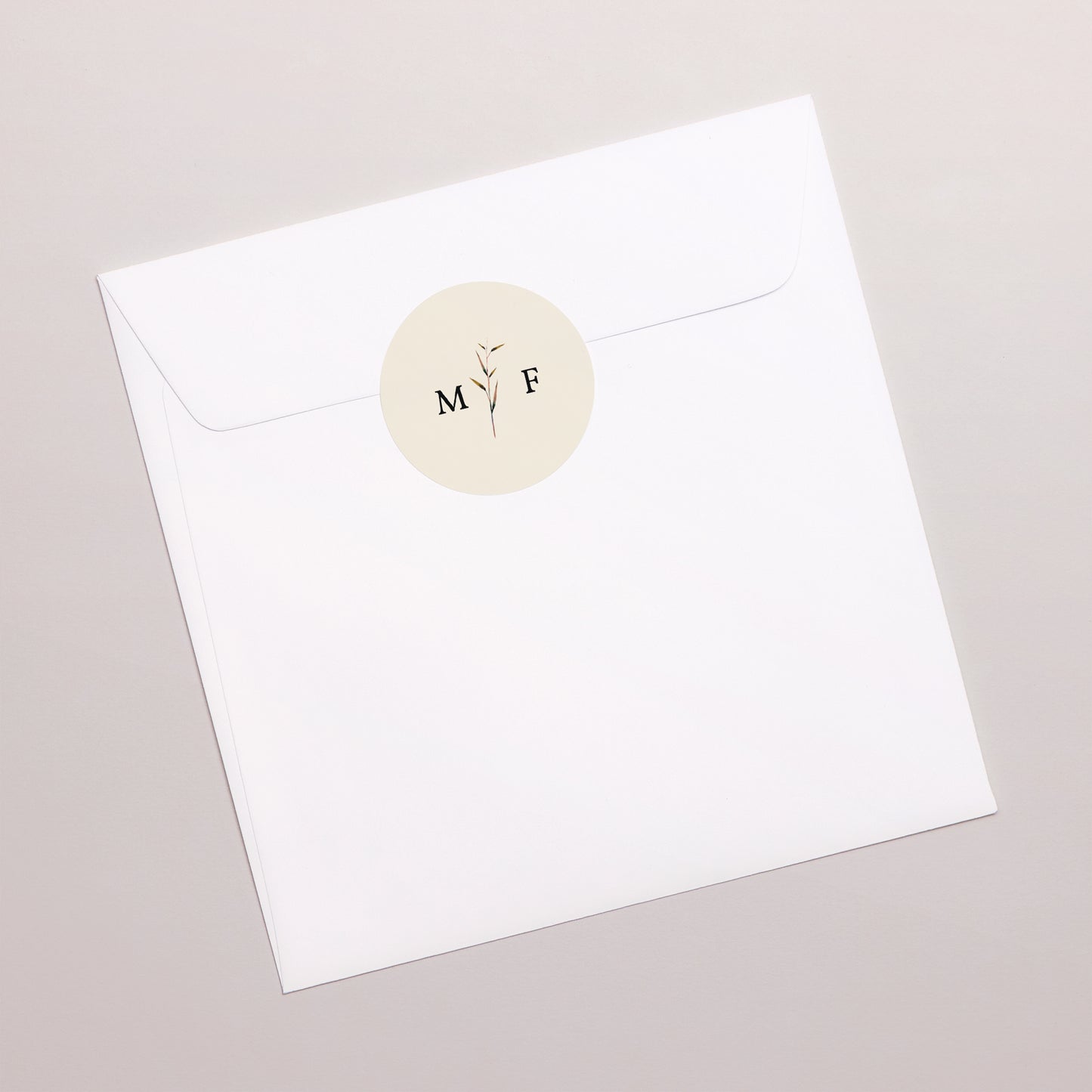 Sticker Mariage Rond Lin & Moutarde photo N° 3