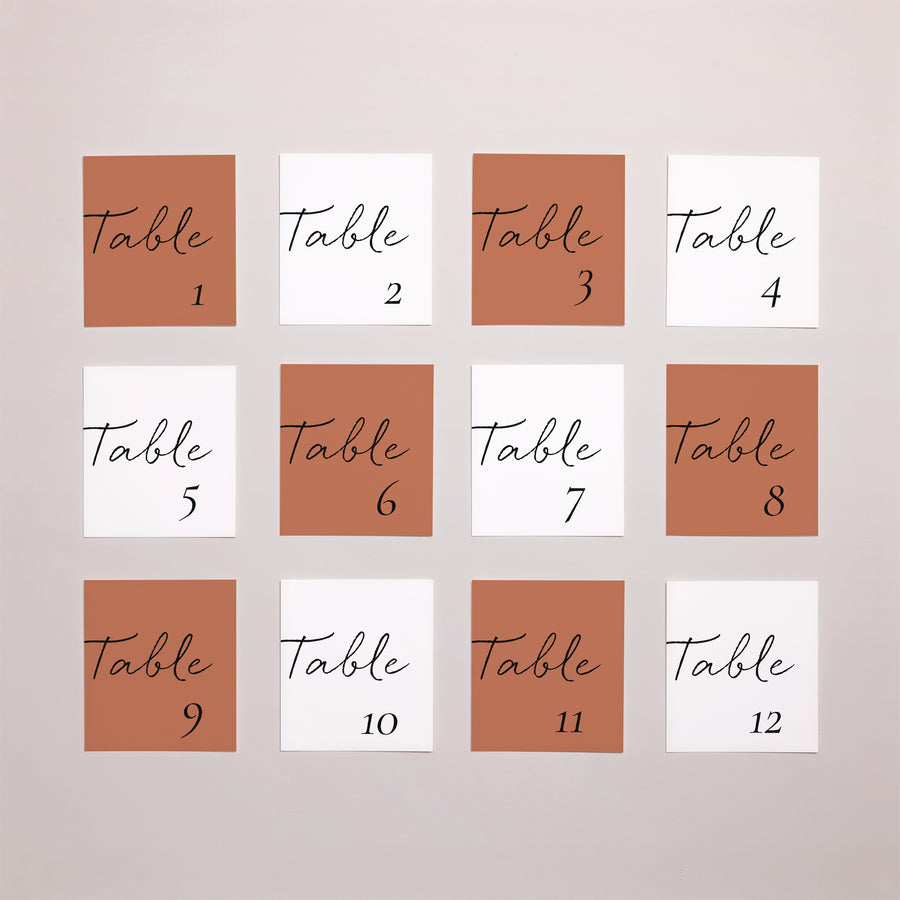 Tirage photo Mariage Lot de 12 Calligraphie Cannelle photo