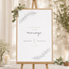 Panneau bienvenue Mariage Portrait 60 x 90 cm Calligraphie Cannelle photo N° 1