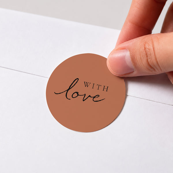 Sticker Mariage Rond Calligraphie Cannelle photo